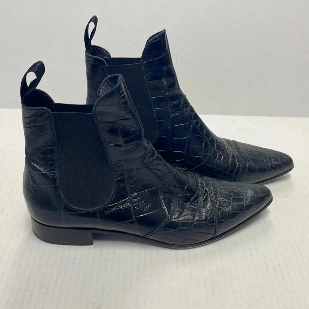 Dondup embossed leather boots